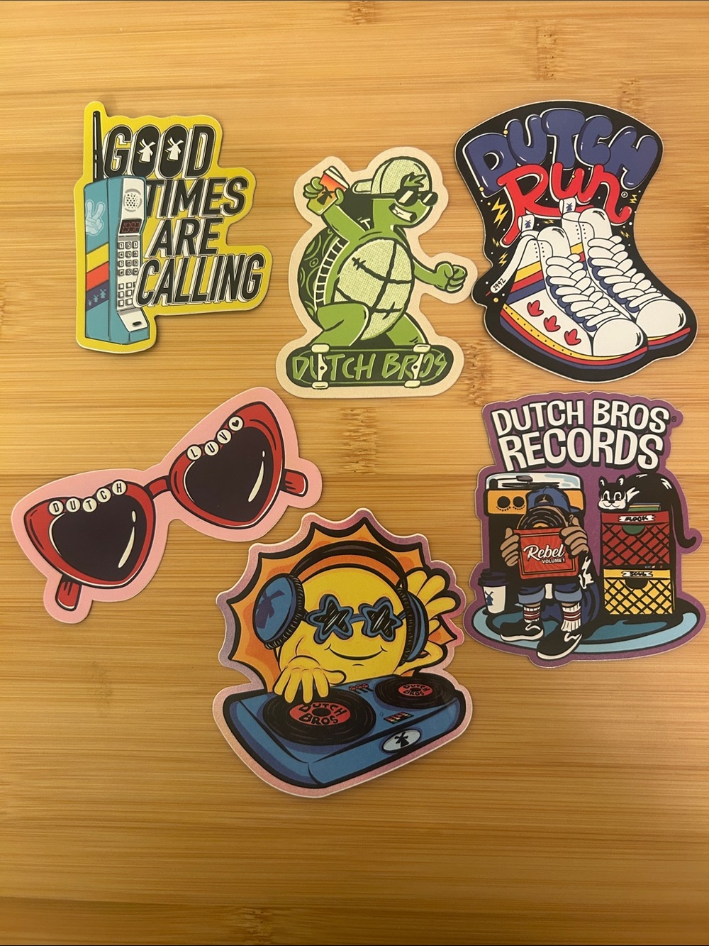 Dutch Bros Sticker Pack - Colorful Graphic Set